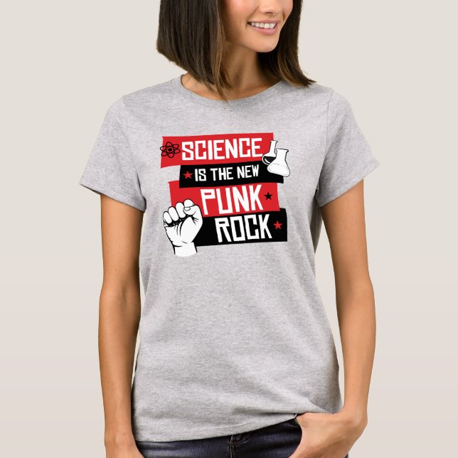T-SHIRT LA SCIENCE EST LE NOUVEAU ROCHER DE PUNK (Devant)