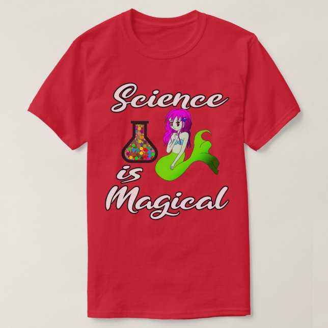 T-shirt La science est magique Sirène (Design devant)