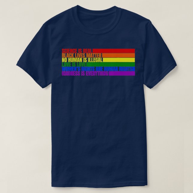 T-shirt La science est un vrai Black Lives Matde Pride Moi (Design devant)