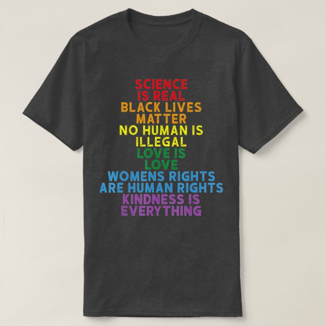 T-shirt La science est un vrai Black Lives Matde Pride Moi (Design devant)