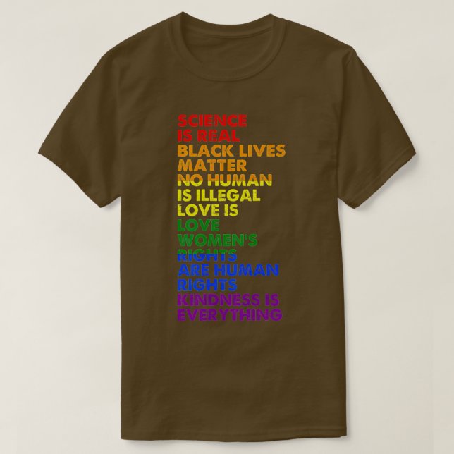 T-shirt La science est un vrai Black Lives Matde Pride Moi (Design devant)