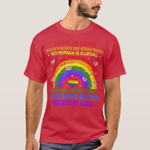 T-shirt La science est une vraie vie noire matière l'amour