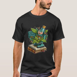 T-shirt La science fait jaillir la joie Microscope mignon