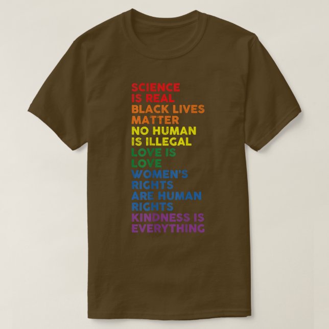 T-shirt La science gay pride est une vraie fierté Mois L'a (Design devant)