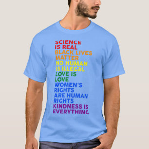 T-shirt La science gay pride est une vraie vie noire matiè