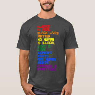 T-shirt La science gay pride est une vraie vie noire matiè
