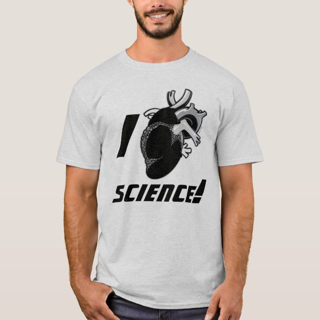 T-shirt La Science I (de coeur anatomique) (Devant)