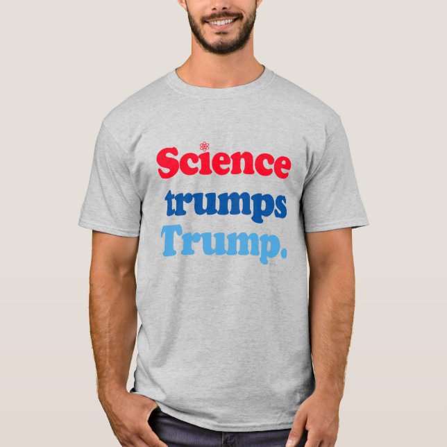 T-shirt La science l'emporte sur Trump (Devant)