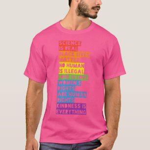 T-shirt La science n'est pas réelle, l'homme n'est pas ill
