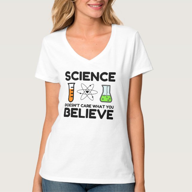 T-shirt La science se fiche de ce que vous croyez (Devant)