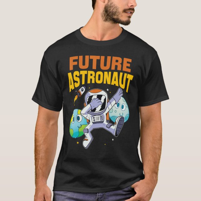 T-shirt La science spatiale Rocket L'avenir de l'univers (Devant)