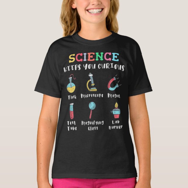 T-shirt La science vous garde curieux (Devant)