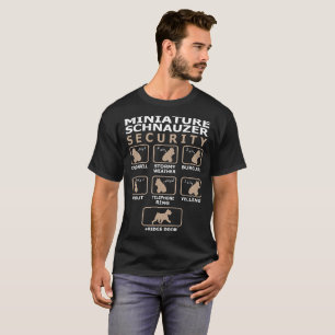 T-shirt La sécurité de chien de Schnauzer miniature choi