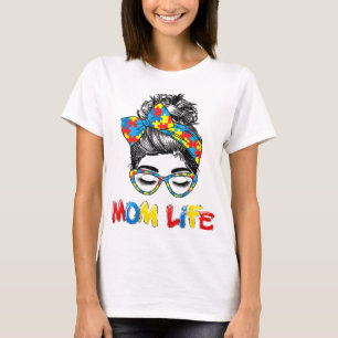 T-shirt La Sensibilisation sur l'autisme autiste Maman-Vie