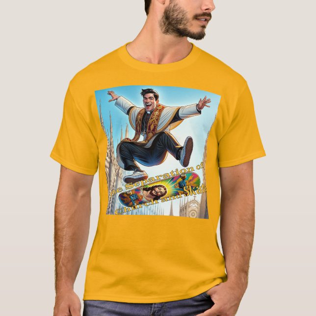 T-shirt La séparation de l'Église et du patinage (Devant)
