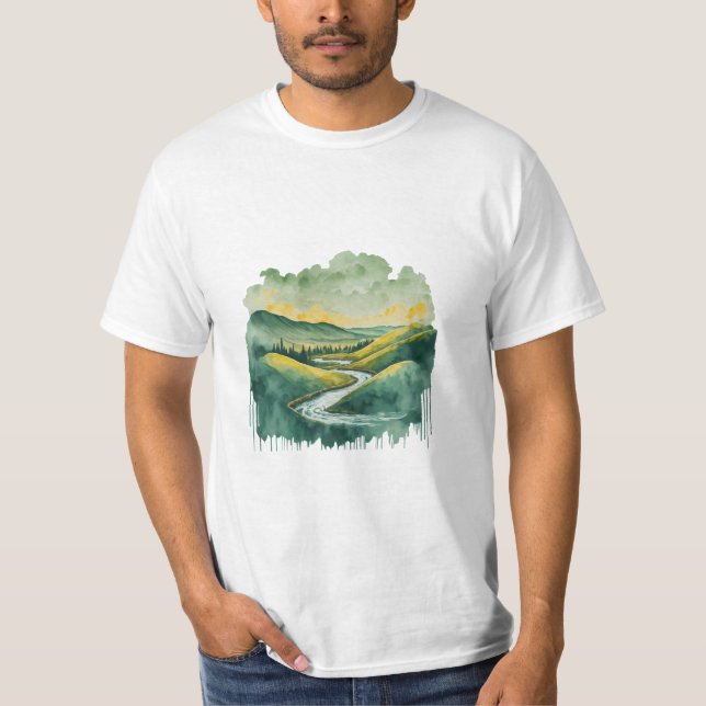 T-shirt La sérénité de la nature (Devant)