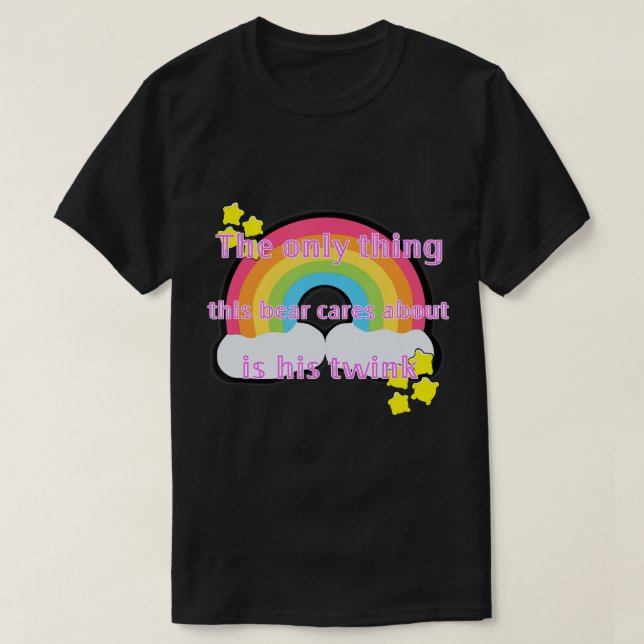 T-shirt La seule chose dont cet ours se soucie, c'est son  (Design devant)