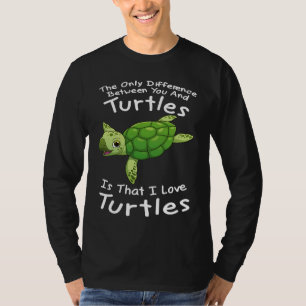T-shirt la seule différence entre vous et les tortues de t