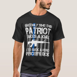 T-shirt La seule fois que ce patriote prend un genou drôl