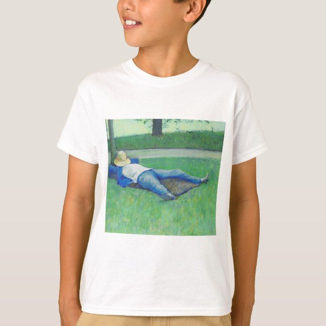 T-shirt La Siesta (par Gustave Caillebotte) (Devant)