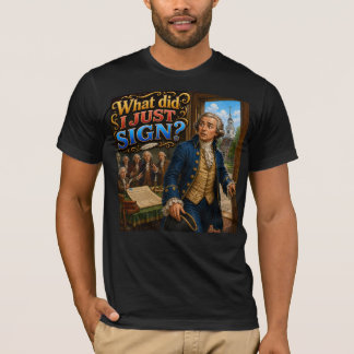 T-shirt La signature de John Hancock Citation discutable D