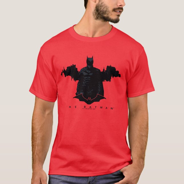 T-shirt La silhouette de Batman Gotham (Devant)