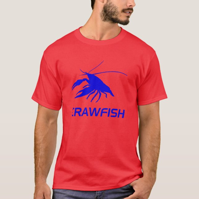 T-shirt la silhouette de l'écrevisse (rouge) (Devant)