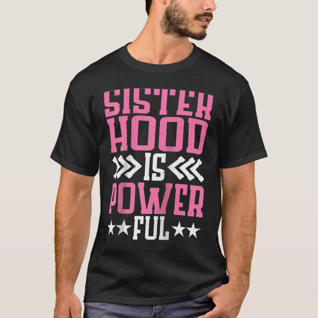 T-shirt La sisterhood est puissant Raglan Baseball (Devant)