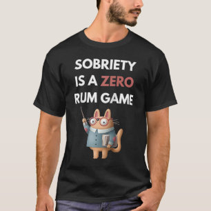 T-shirt La Sobriété Est Zéro Rum Game Recovery Pun AA NA C