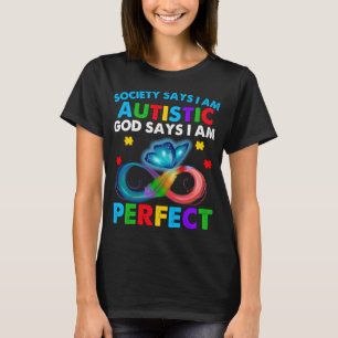 T-shirt La Société des papillons dit que je suis autiste D
