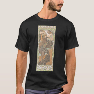 T-shirt La Soirée Étoile D'Alphonse Mucha. élevé