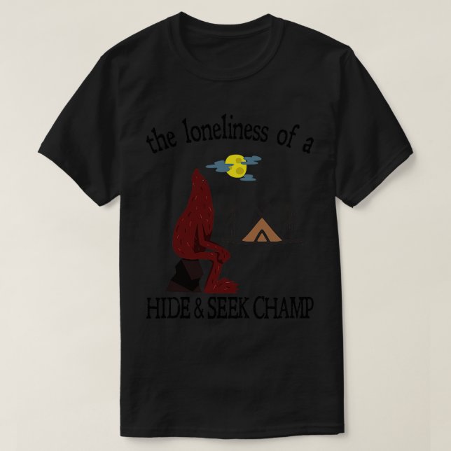 T-shirt La solitude d'un champ de recherche caché (Design devant)