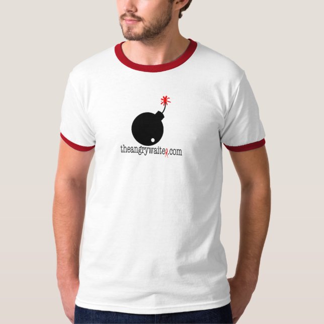 T-shirt La sonnerie fâchée de serveur - grande bombe (Devant)