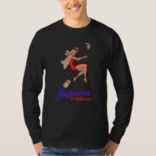 T-shirt La Sorcière De L'Âge Ado Sur Broom Vol Halloween