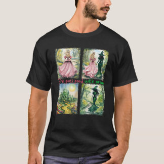 T-shirt La sorcière rose va bien avec la sorcière Hallowee