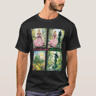 T-shirt La Sorcière Rose Va Bien Avec La Sorcière Hallowee