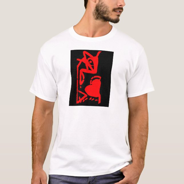T-shirt La souris en mangeant coeur (Devant)