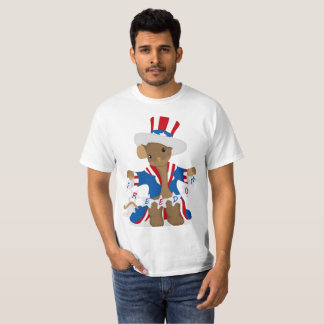 T-shirt La souris patriotique aime célébrer la liberté du