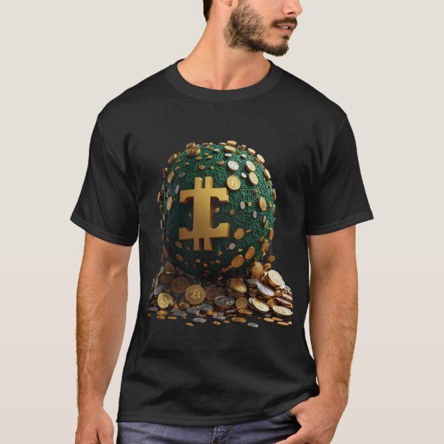 T-shirt La sphère de la crypto-monnaie : une révolution nu (Devant)