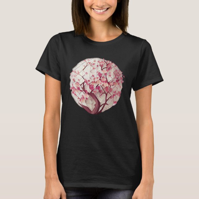 T-shirt La sphère géométrique de printemps de fleurs de ce (Devant)