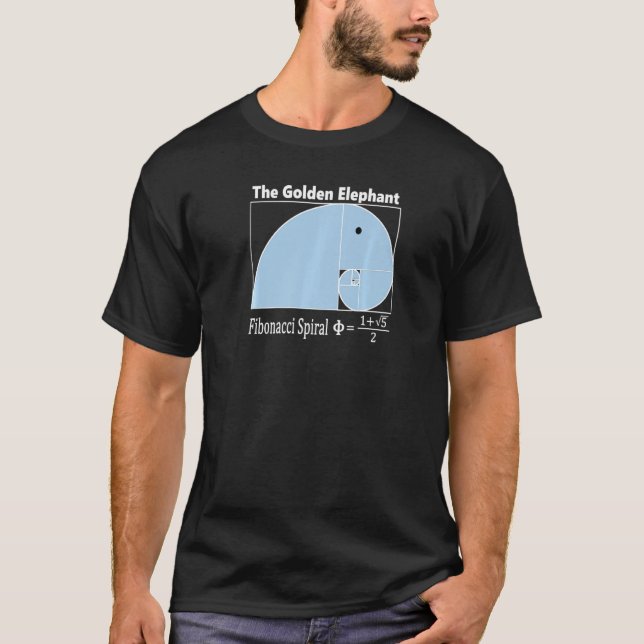 T-shirt La spirale de Fibonacci - La mathématiques de l'él (Devant)