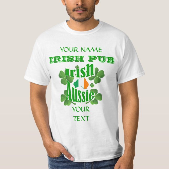 T-shirt La St Patrick australienne irlandaise (Devant)