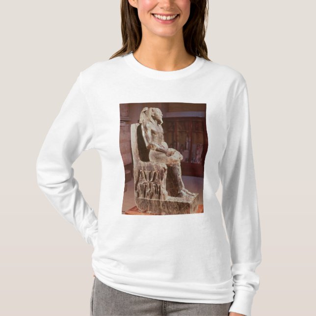 T-shirt La statue de Khafre a couronné (Devant)