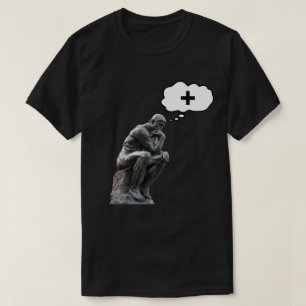 T-shirt La statue du penseur de Rodin - Pensez positif