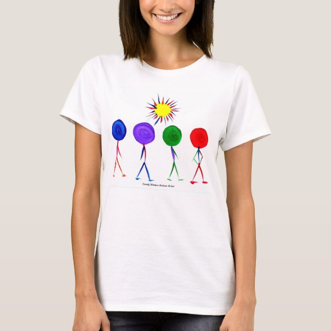 T-shirt La sucrerie arrose l'artiste d'autisme (Devant)