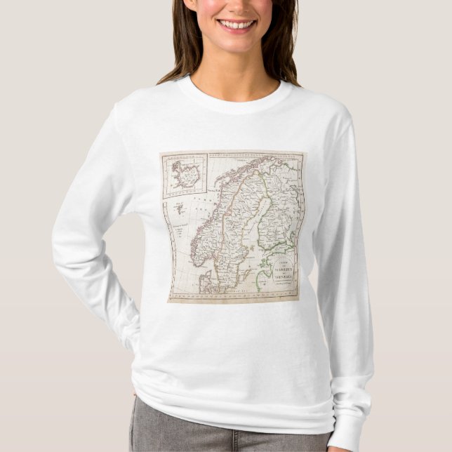 T-shirt La Suède, Norvège, Islande (Devant)