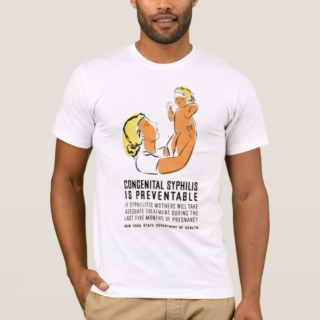 T-shirt La syphilis congénitale est évitable (Devant)