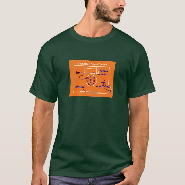 T-shirt La tactique drôle et originale de match de basket, (Devant)