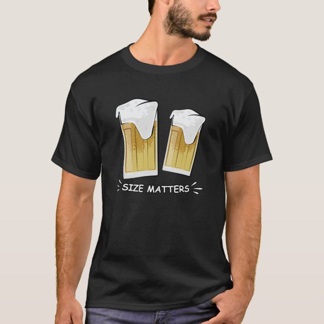 T-shirt La taille compte - Bière - Illustration amusante (Devant)