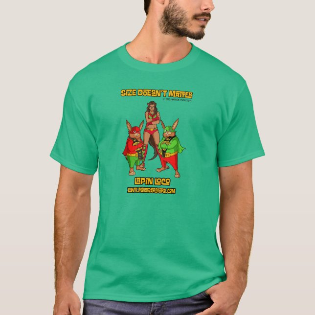 T-shirt La taille n'importe pas - Lapin Loco (Devant)